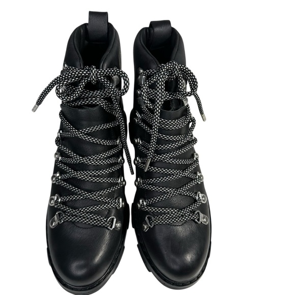 Rag&Bone Shiloh Black Leather Hiker Ankle Boots. EU 38/US 8 - Picture 5 of 13